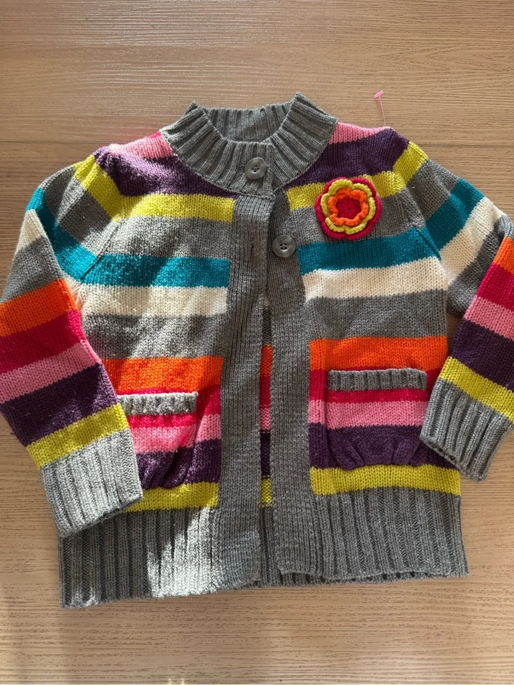 wonderkids Y2K striped cardigan
